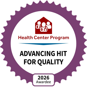 Health Center Program Advancing HIT for Quality 2026 Awardee badge