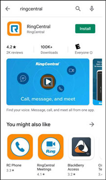 ringcentral app android